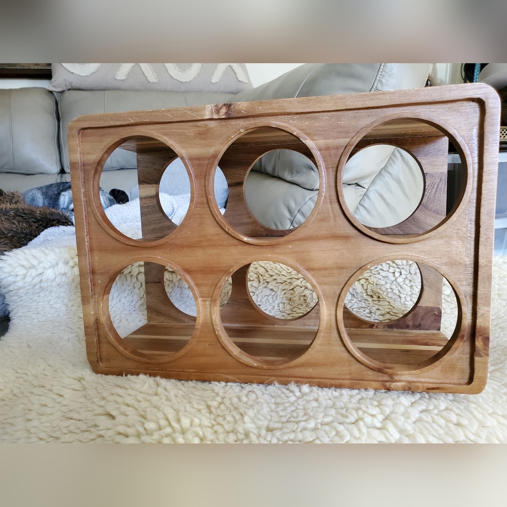 Wooden wine rack